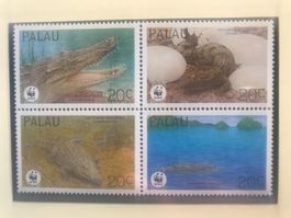 Palau 1994 WWF Satz Leistenkrokodil postfrisch