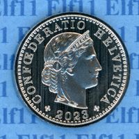 CHF___0.20 2023 stgl aus Münzsatz * nigelnagelneu! 20 Rappen