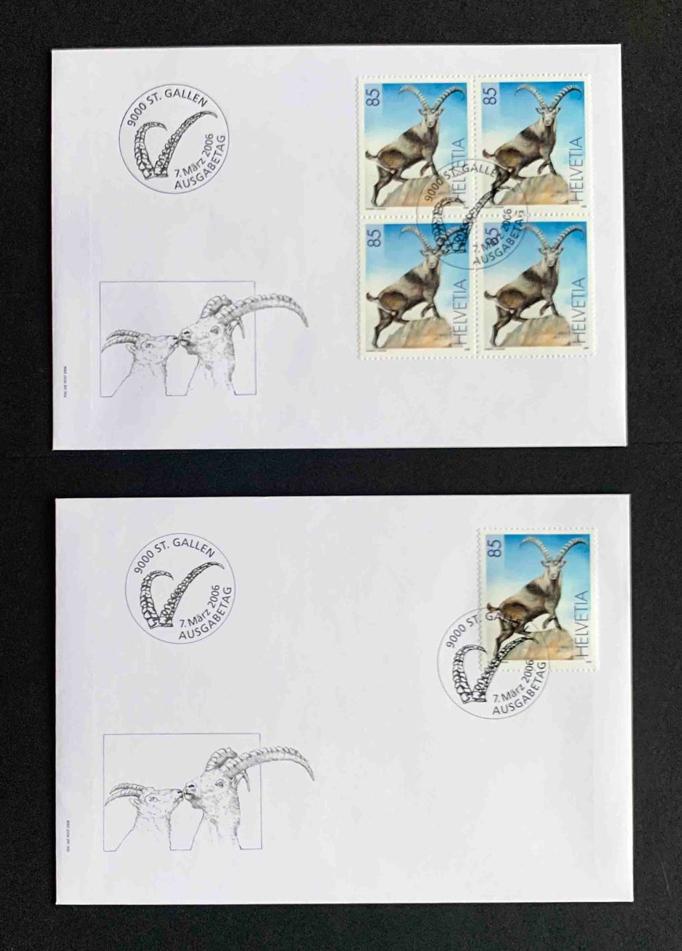 Tutti i francobolli: FDC 2006 Alpensteinbock St Gallen – Usato da Goldau venduto da Balkonia09