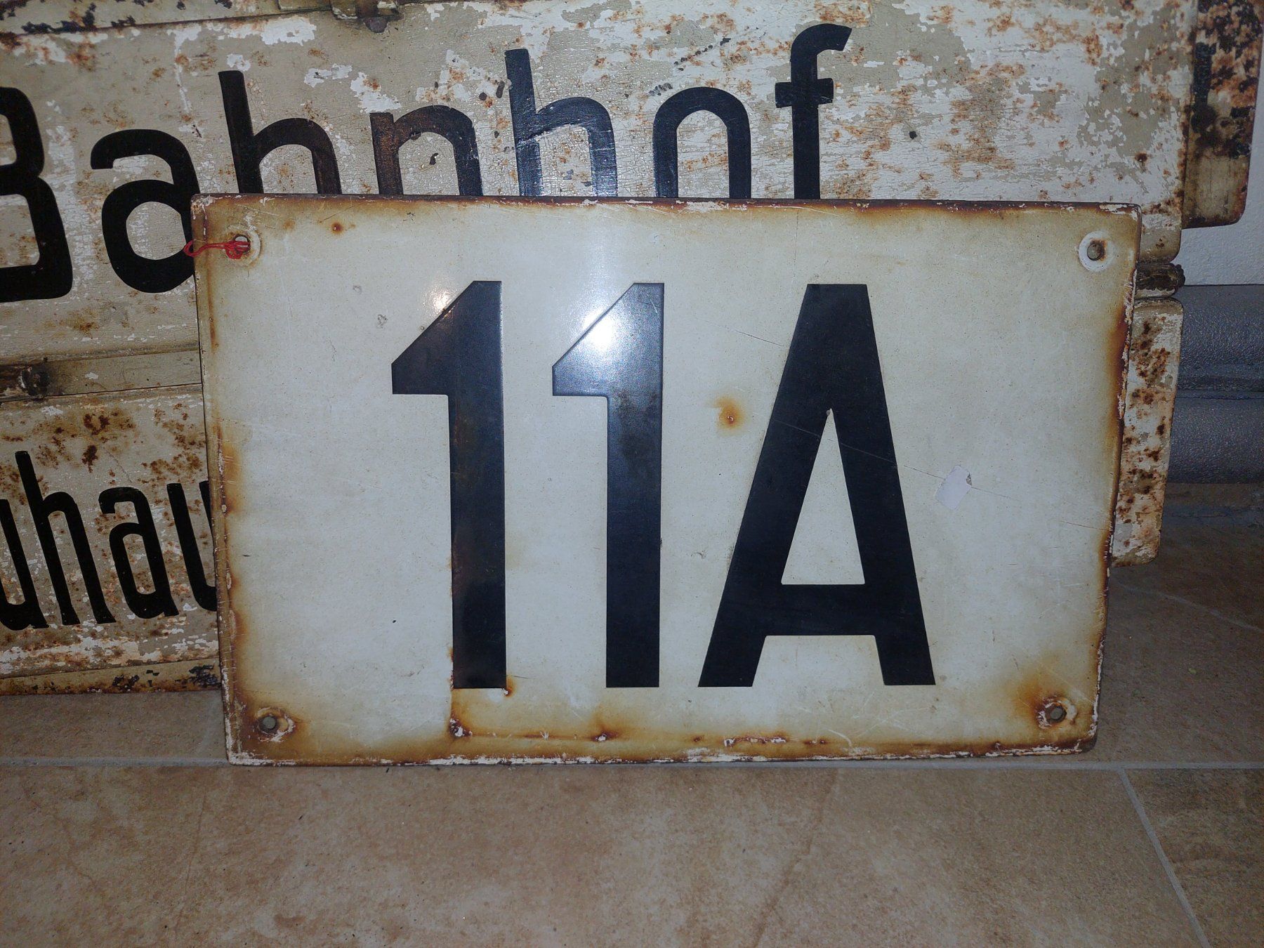 Ecriteaux: Eisenbahn Emailschild 11A – D'occasion à Siblingen par rantiques