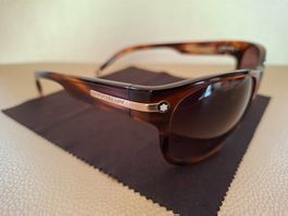 Vends Lunettes de soleil Montblanc + Boite - Marron marbré