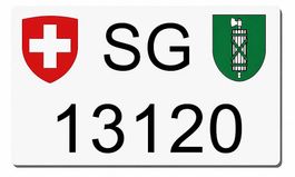 Motorrad Kontrollschild SG 13120. 