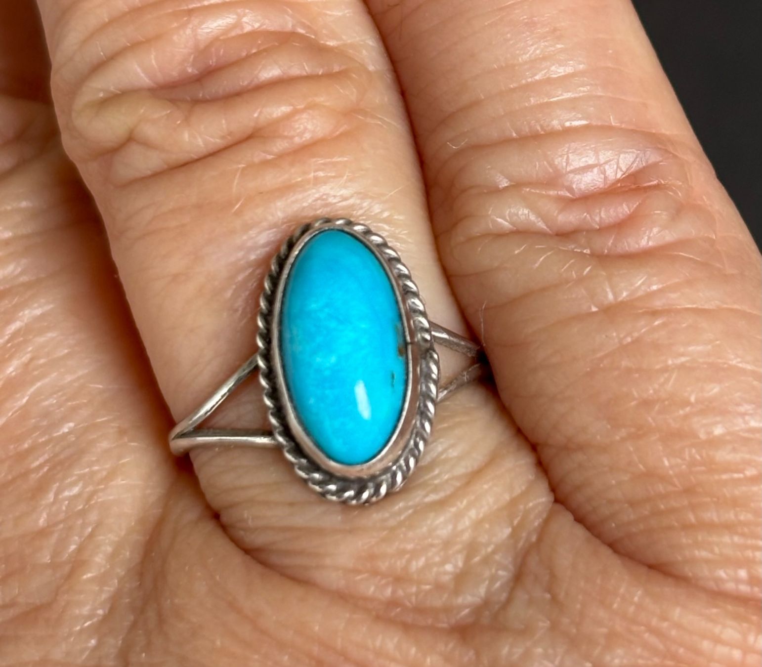 Ringe: Ring Silber 800 mit natürlichem Türkis – Gebraucht aus Stein AR von EvaL056