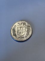 Schweiz 5 Franken Münze 1939 Silber