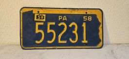 Nummernschild Pennsylvania, USA 50er Jahre