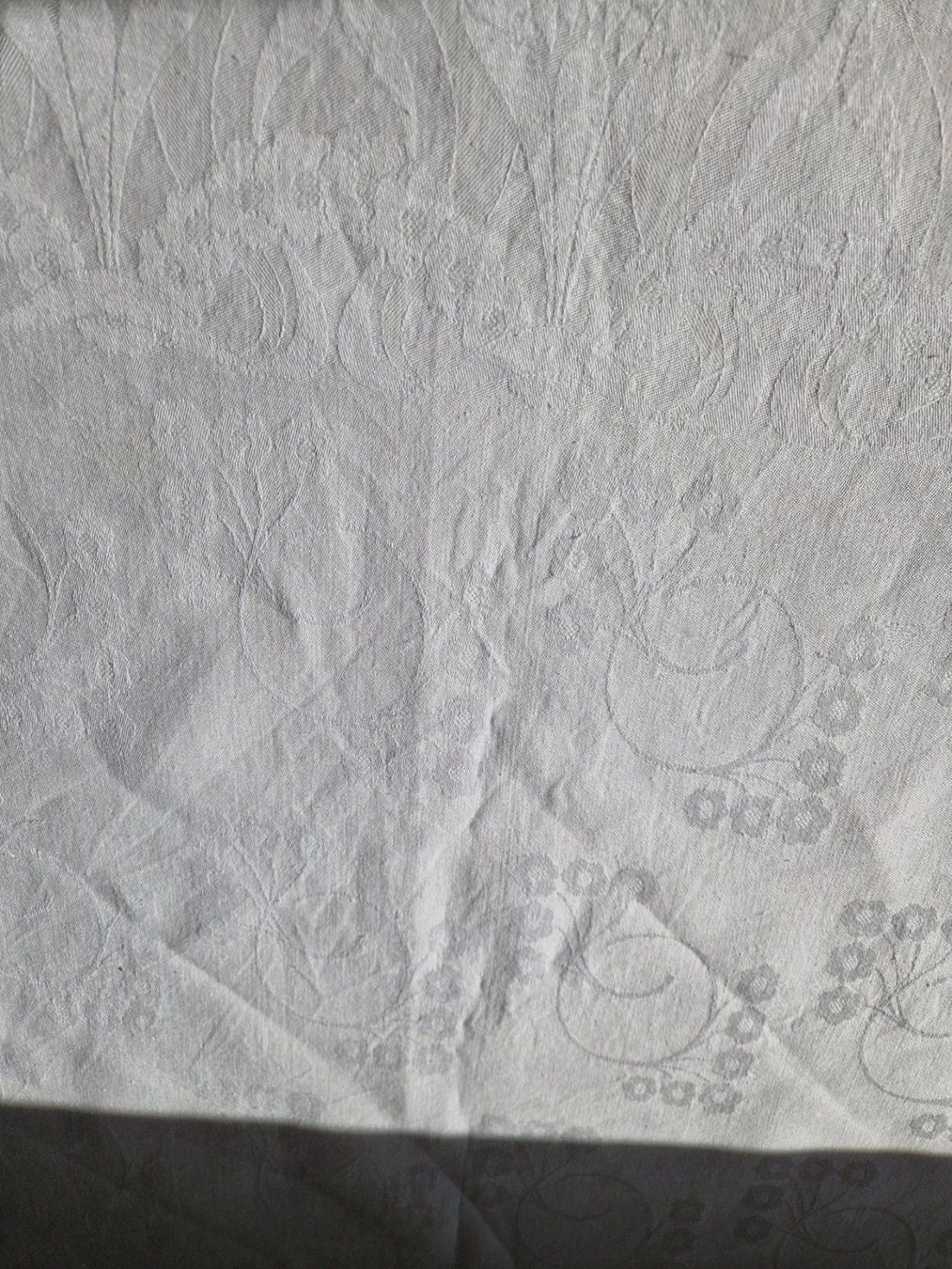 Sonstige Tischwäsche: Jugendstil Tischdecke Leinendamast 146x194cm – Gebraucht aus Bern von Antikbatik 5