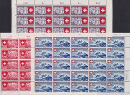 1939, Nr.222-224 Bogen (Landesausstellung) postfrisch. 450.-
