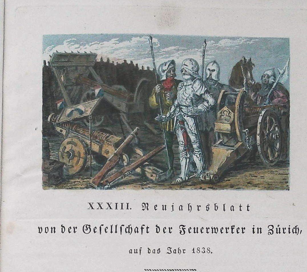 Stiche: Winterthur  Neujahrsblatt 1838 – Gebraucht aus Rafz von Helvet32 1