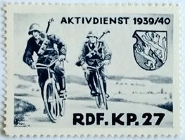 Radfahrer Kp 27, weiss, 2.WK, Wi Rdf 49