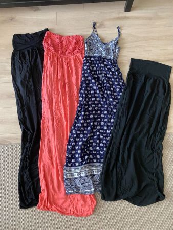 3 Maxikleider und Maxirock Gr. S/M