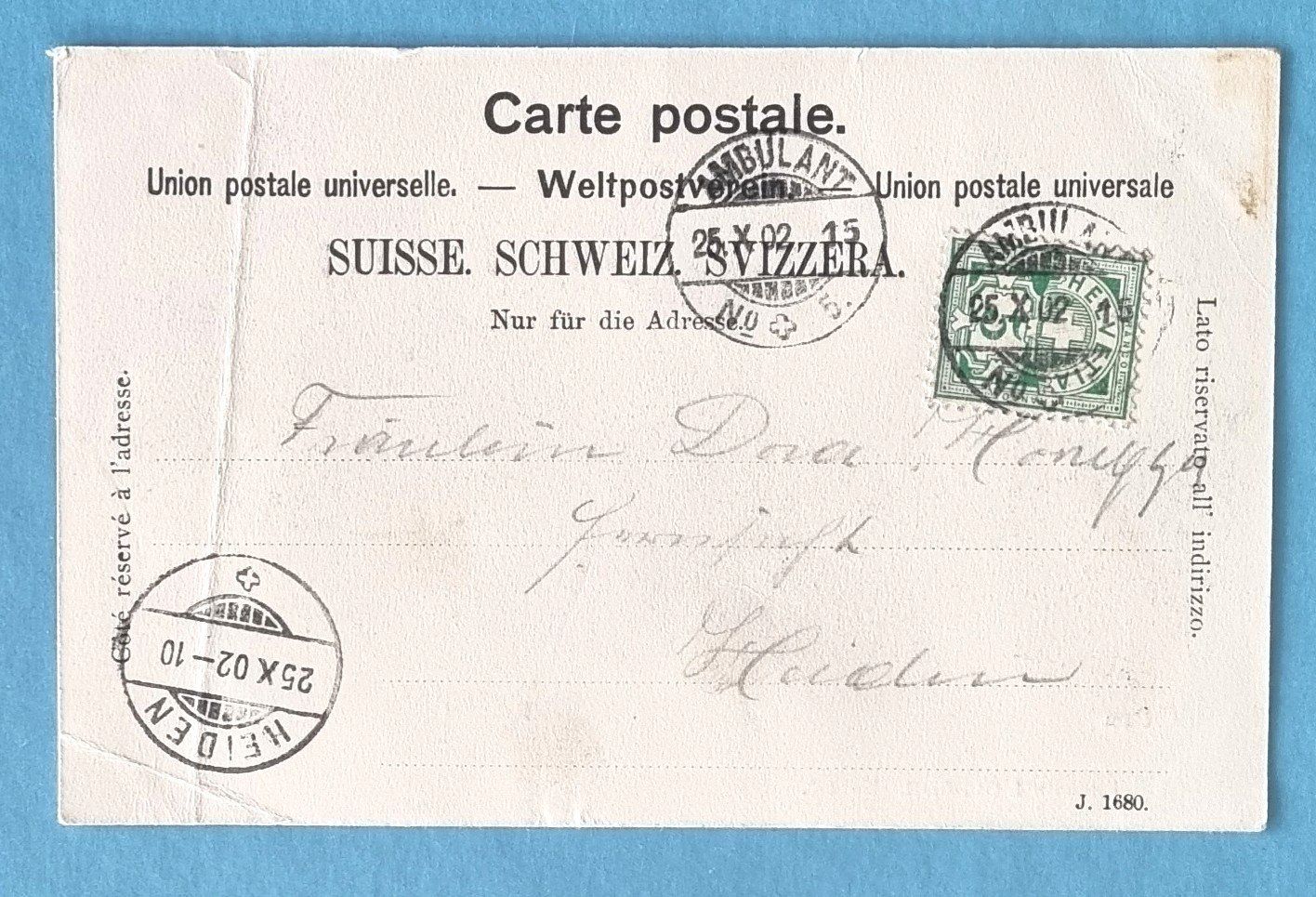 Cartoline postali: Olten - Bahnhof - 1902 – Usato da Rothrist venduto da RROENK 1