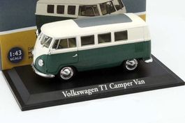 VW T1 Phase II Camper 1960-1963 dunkelgrün / weiss     1:43