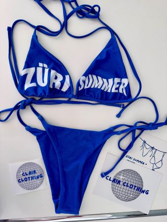 NEU: Clair Clothing ZÜRI SUMMER 2026 Bikini blau – Grösse M