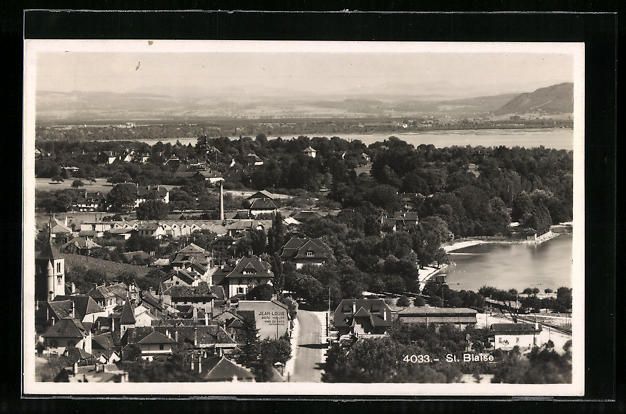 Cartoline postali: St. Blaise, Totalansicht aus der Vogelsc – Usato da Berlin venduto da bartko-reher