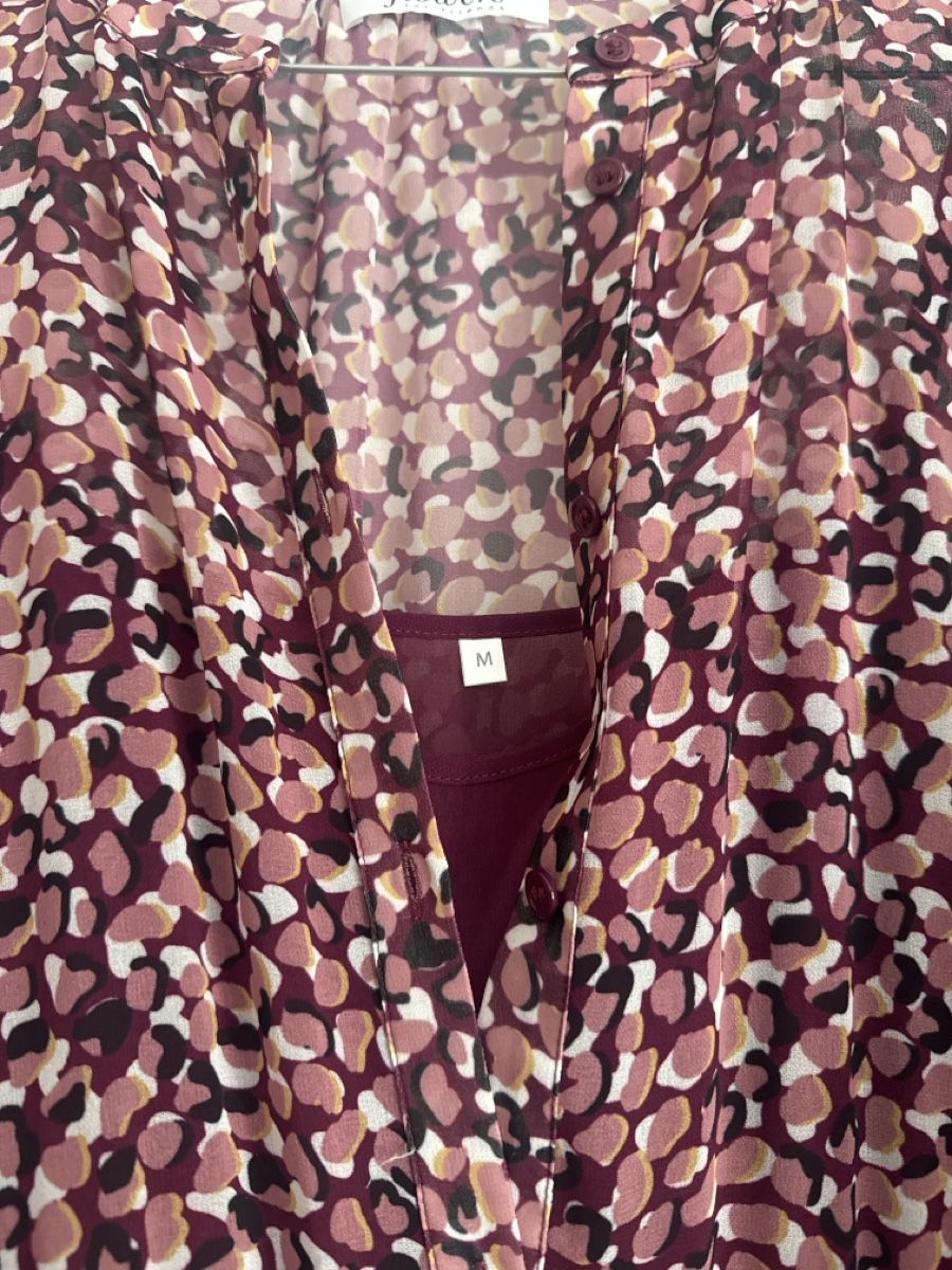Robes: Red Bordeaux Chiffon Dress Size M – D'occasion à Zürich par leo_5pg2 2