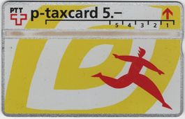 5 CHF Hürdenläufer (it) - seltene PTT Geschenk Taxcard