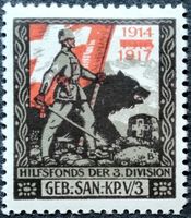 Soldatenmarke 1.WK, Geb Sanitäts Kp V/3, Wi 3.Div 65