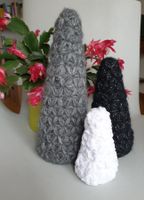 Set 3 Stück gehäkelt Weihnachtsbaums im skandinavischen Stil