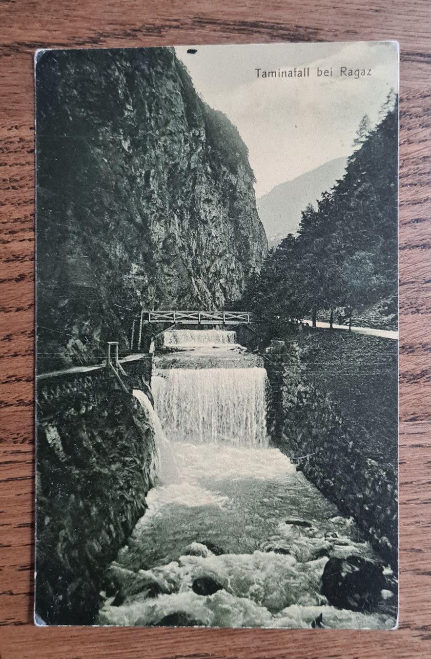 Cartoline postali: Taminafall bei Ragaz 1917 – Usato da Ebikon venduto da Donar50