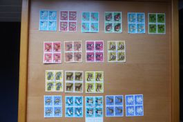 CH - Briefmarken Pro Juventute - 18 x 4er Block