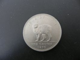 Isle of Man 1 Crown 1970 - Man Katze