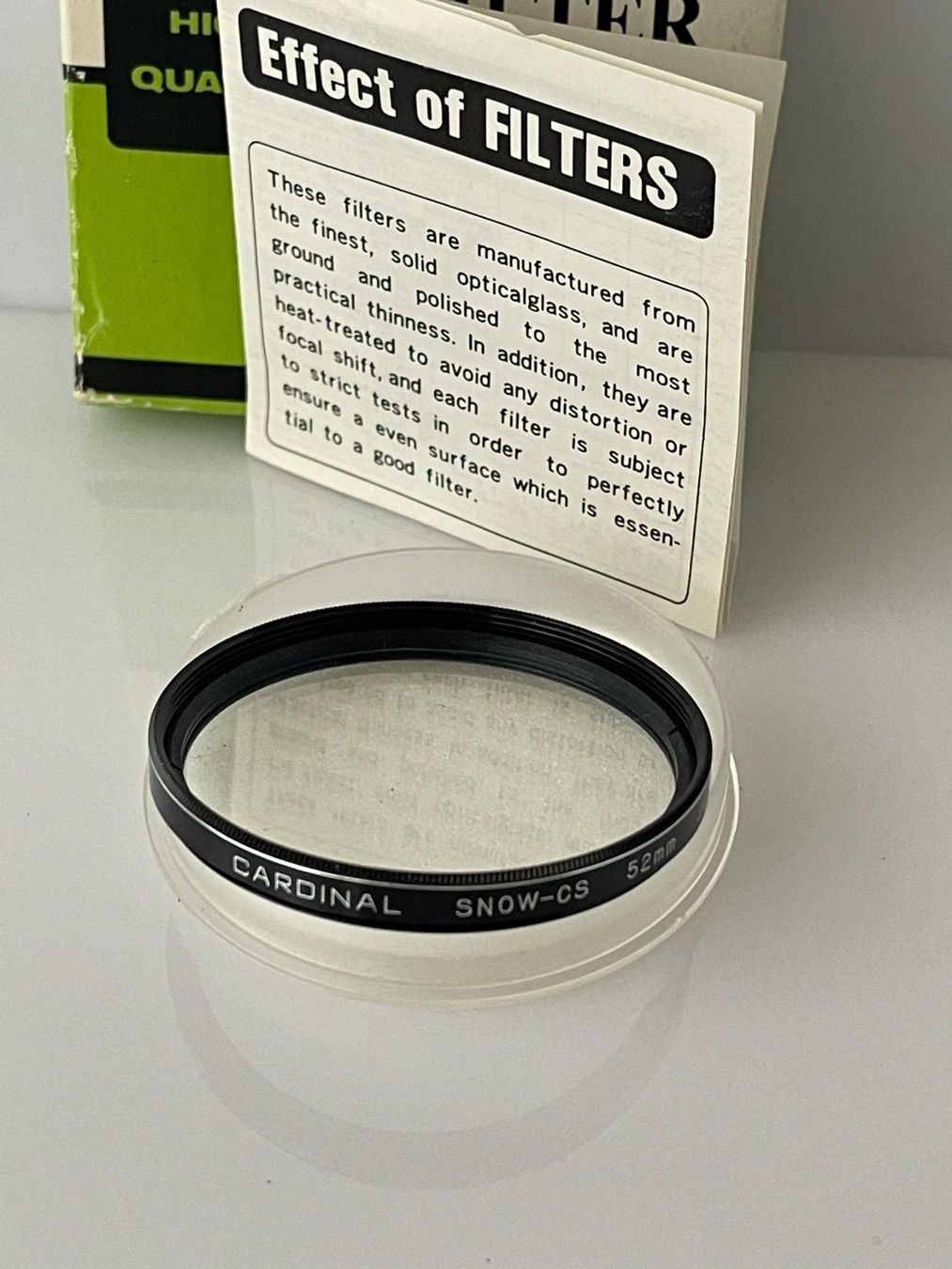 Filtri: CARDINAL HIGH QUALITY FILTER 52mm SNOW – Usato da Jonen venduto da BMWE369 3