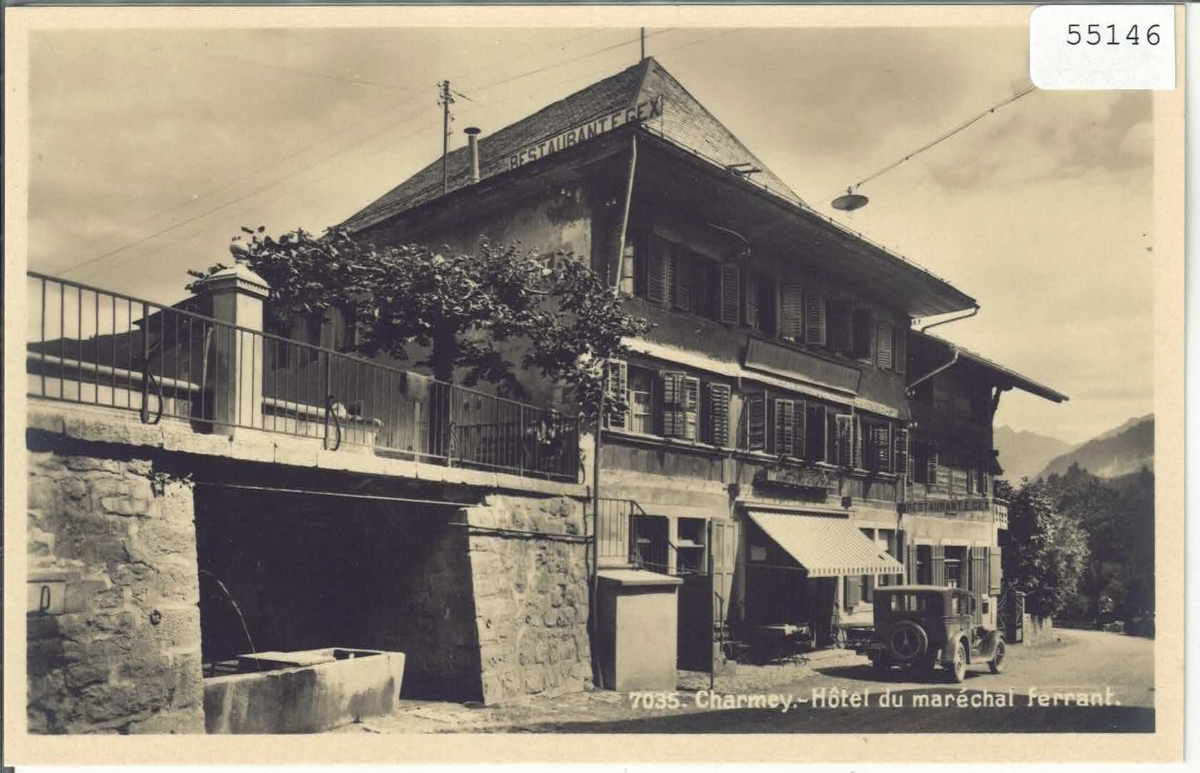 Cartoline postali: Charmey - Hotel du marechal ferrant - Auto – Usato da Ettingen venduto da Kartenplanet