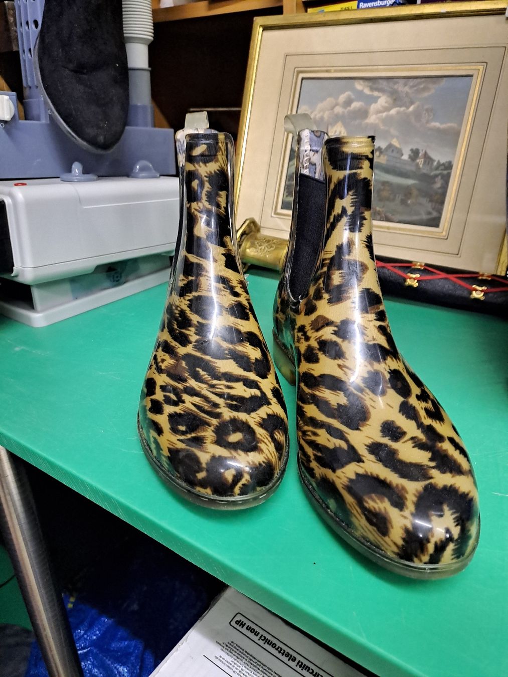 Scarpe da uomo: Regenstiefel Leopardenmuster Grösse 39 – Usato da Zürich venduto da Schoebi19 1