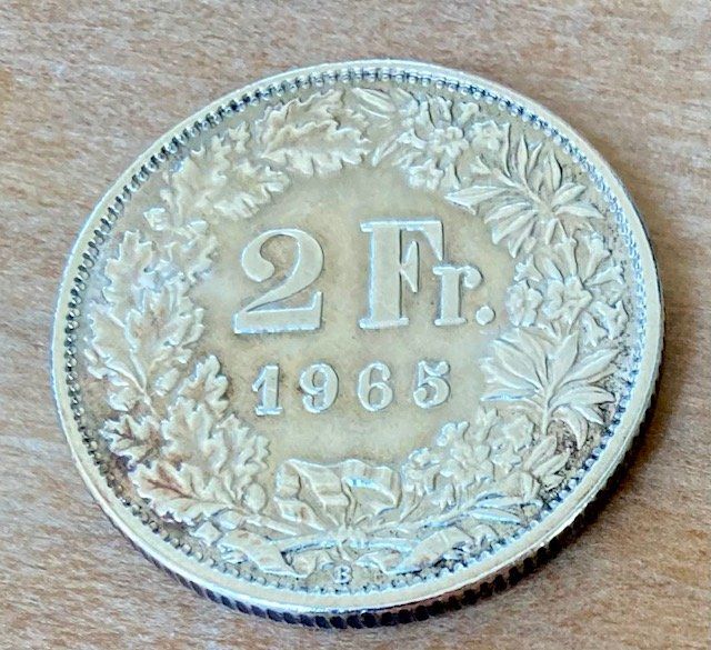 Tutti le monete: 2 Franken 1965 (Silber) – Usato da Dürnten venduto da Scheidegg32