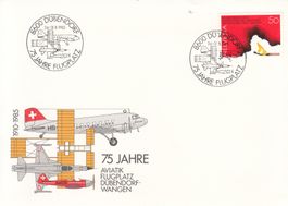 Sonderstempel S. 1229 75 Jahre Flugplatz Dübendorf 1985