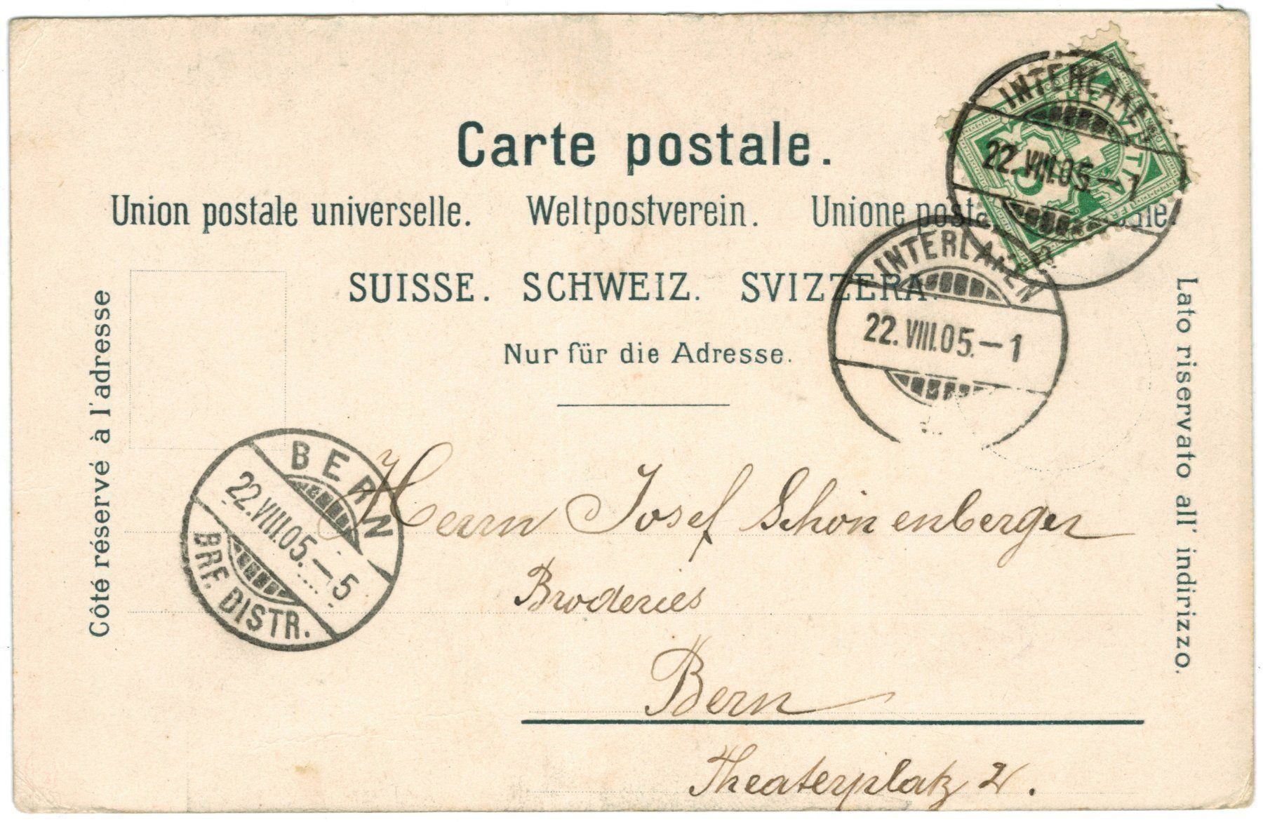 Cartes postales: AK Lauterbrunnen 1905 – D'occasion à Zürich par tol_b7c7 1