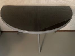 Tisch Beistelltisch grau halbrund gebraucht