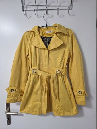 Orsay yellow belted jacket, size S