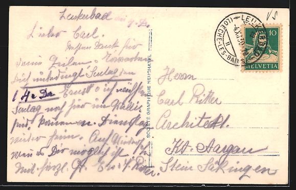 Cartes postales: Loeche-les-Bains, Teilansicht mit Strass – D'occasion à Berlin par bartko-reher 1