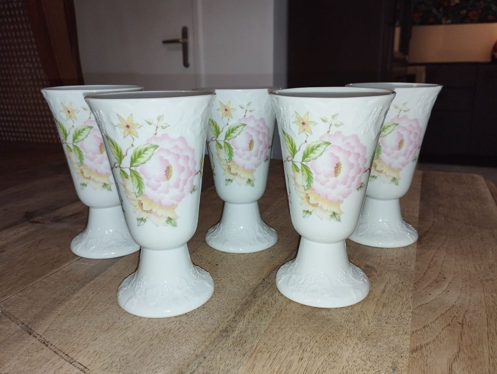 Tasses à Café EGAN Maggie - Lot De 2, Porcelaine Multicolore, Décoré à La Main, Compatible Lave-vaisselle