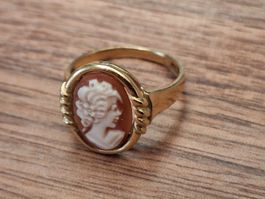 Antiker Fingerring Gemme 18K Gelbgold (punziert 750)