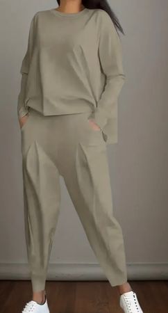 MUST HAVE - Edler und stylischer Hosen-2-Teiler, beige, L