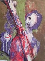 Lithographie 3/360 Mathias Rusch Signiert