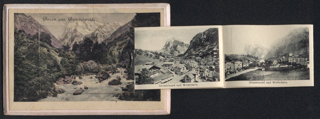 Ansichtskarten: Leporello-AK Grindelwald, Hotel Bär, Ba – Gebraucht aus Berlin von bartko-reher