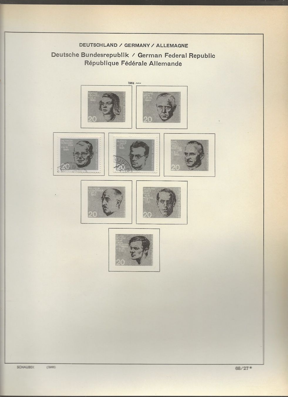 Tutti i francobolli: Marken Deutschland BRD 1962 bis 1965 – Usato da Au ZH venduto da xelagreb01 6