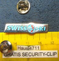 SWISS SKI SSV SCHMUCK-PIN SILBRIG MIT SECURITY-CLIP