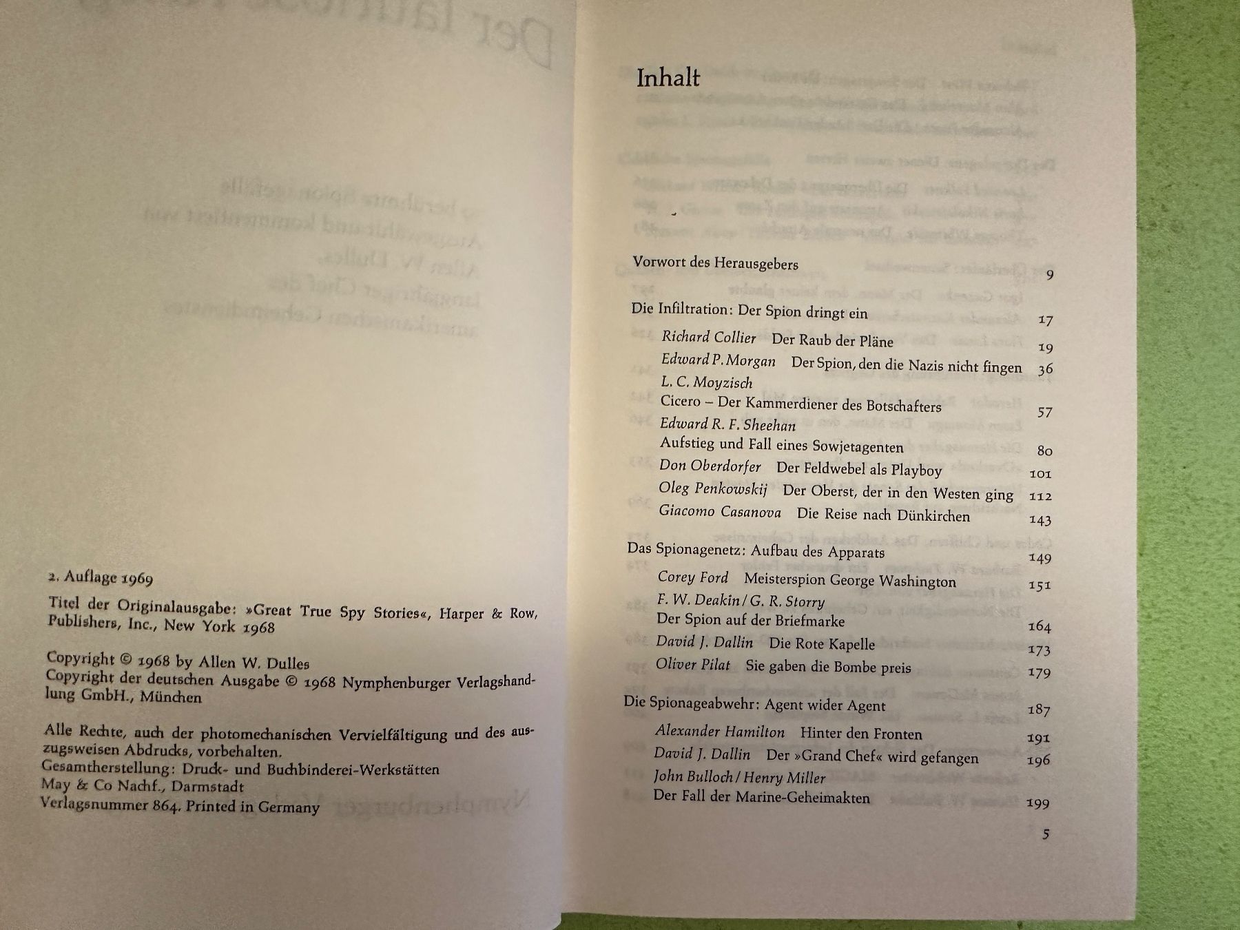 Libri: Allen W. Dulles: Der lautlose Krieg. – Usato da Zürich venduto da allp 3