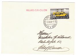 Carte de Villars BPA A212 pour Schaffhausen le 12.VIII.38