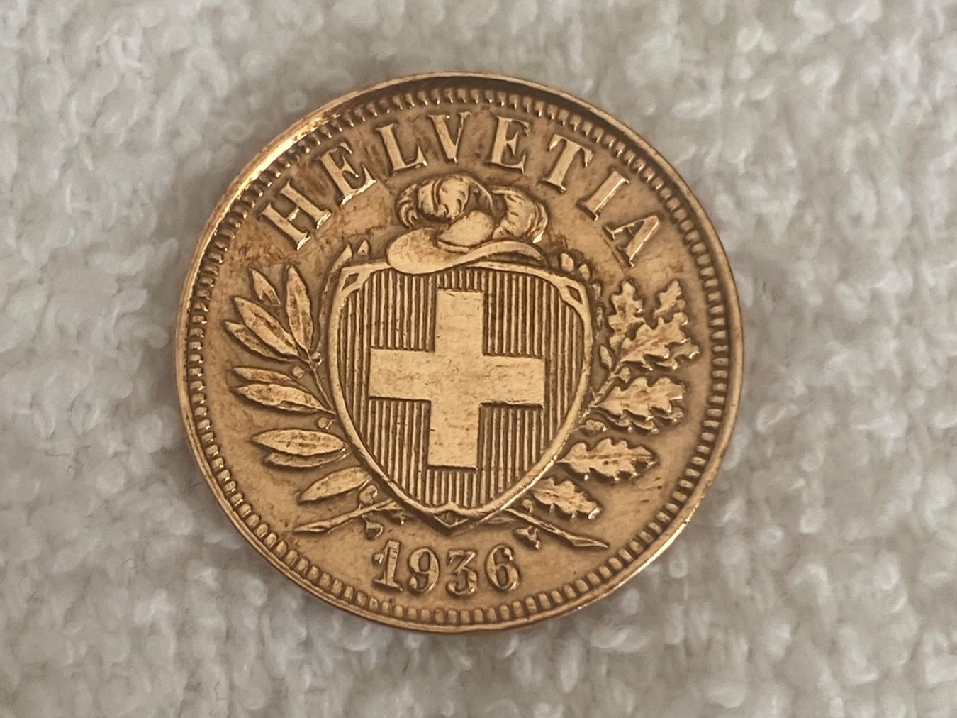 Alle Münzen: 2 centimes/Rappen 1936 – Gebraucht aus Nyon von Ilmi09