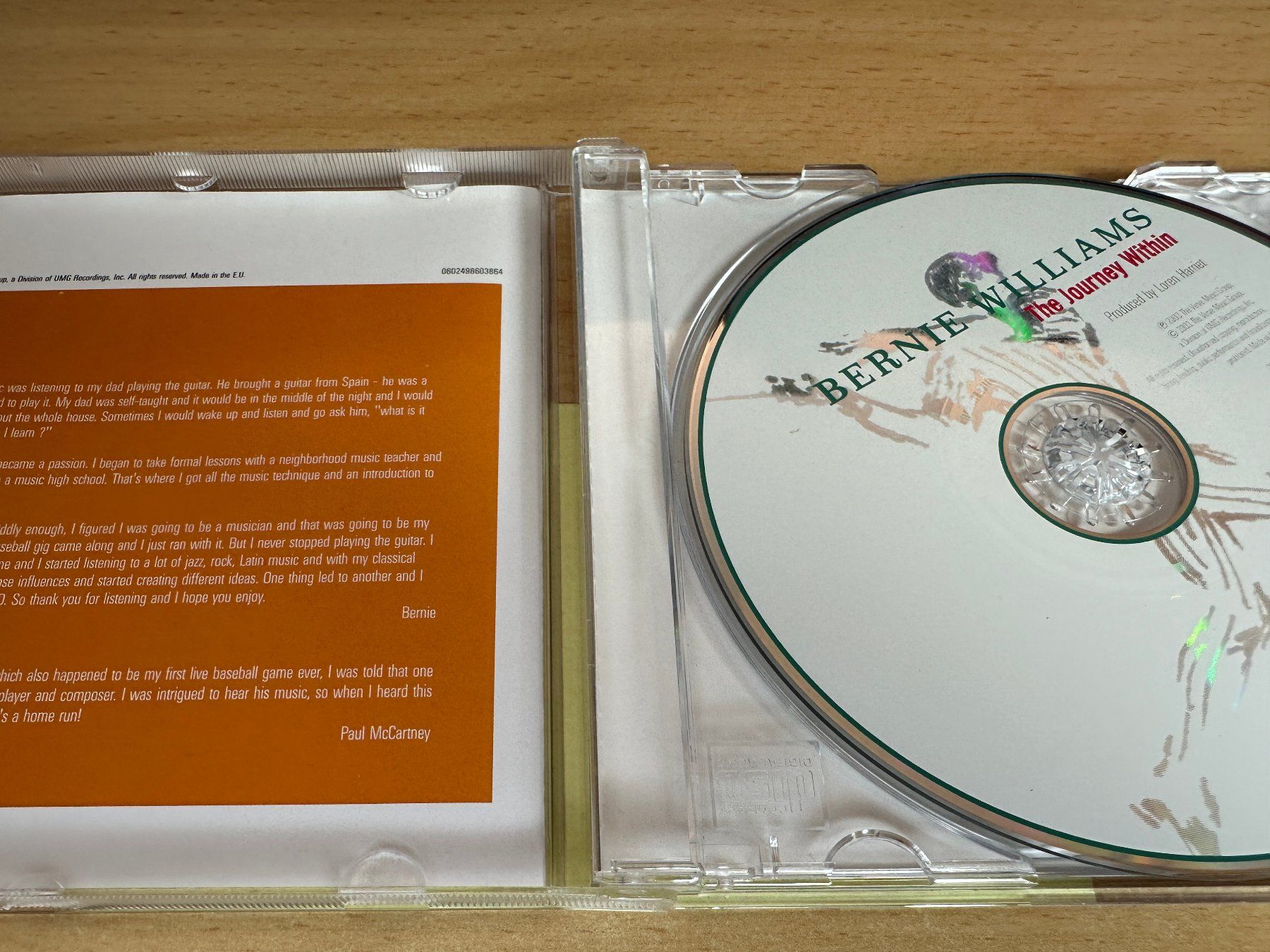 CD: Bernie Williams – The Journey Within – Usato da Rikon im Tösstal venduto da Alpenmutz 2
