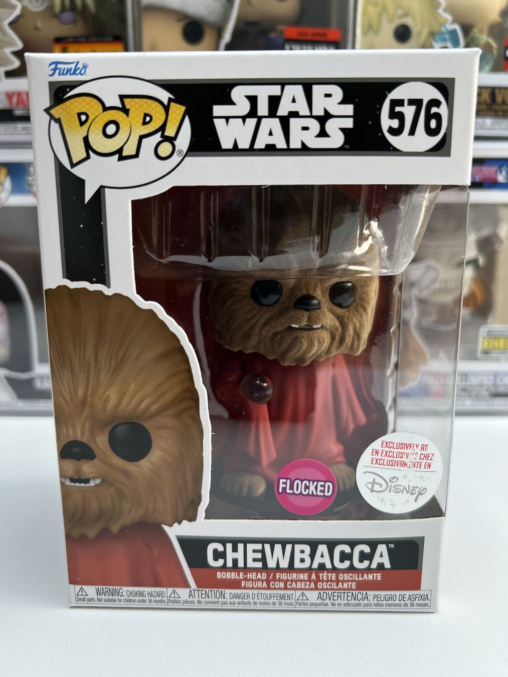 Funko Statuette: Funko POP Star Wars Chewbacca Edition Limitée Floquée Disney – Nuovo e nell'imballaggio originale da Le Mouret venduto da perfectbijou