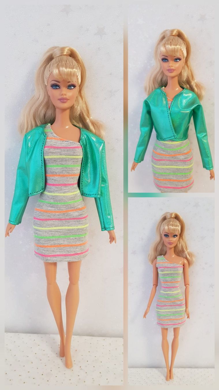 Bambole: Barbie Kleid mit Jacke – Nuovo (secondo la descrizione) da Lachen SZ venduto da Sakura4hime