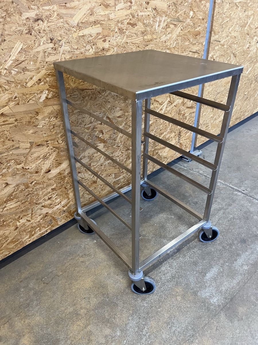 Cucine complete: Robuster Chromstahl Wagen 102 cm hoch – Usato da Dittingen venduto da Cervolino77 2