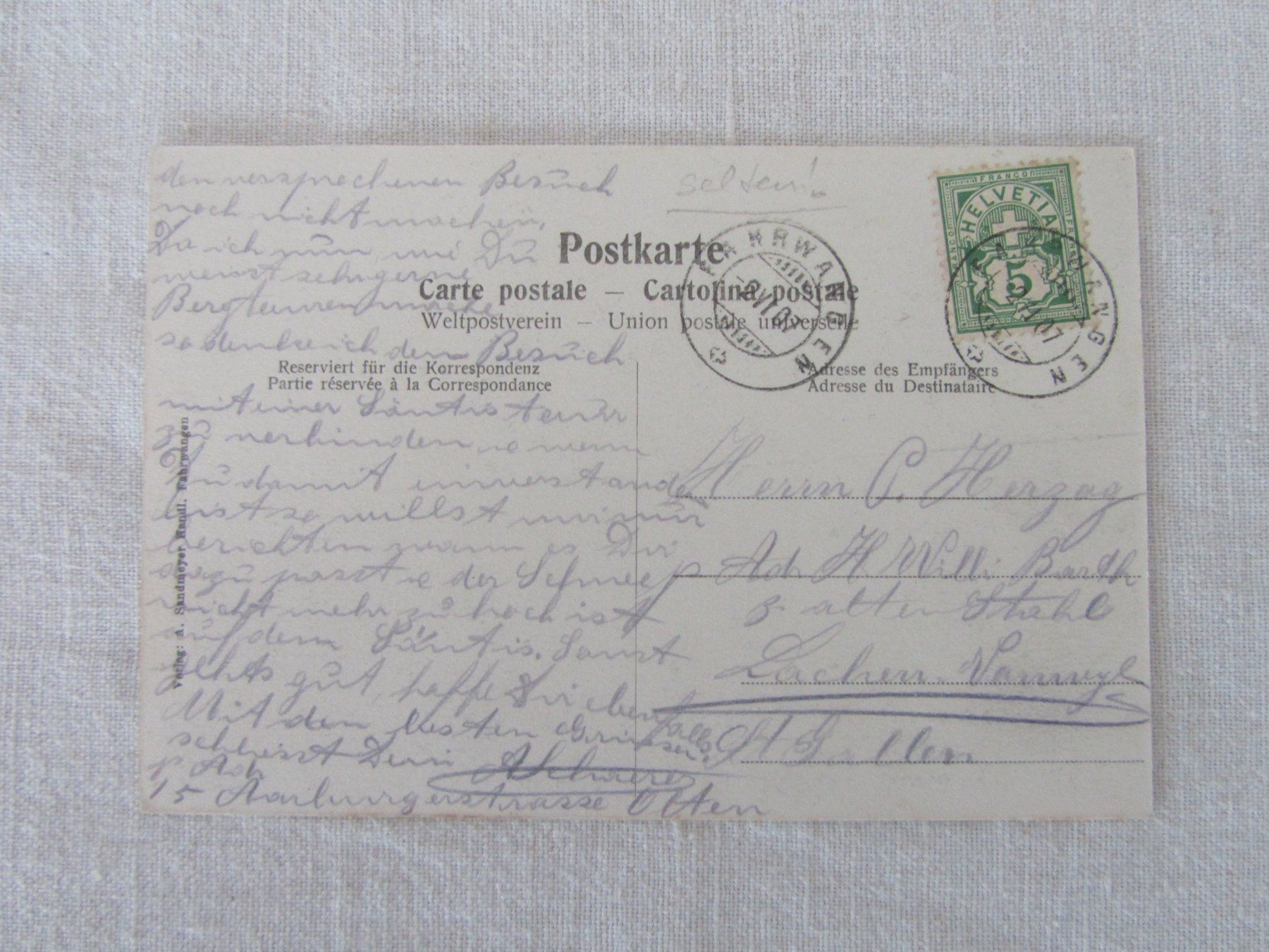 Cartoline postali: Alte Ansichtskarte Fahrwangen AG – Usato da Seengen venduto da mikelele 1