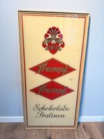 Altes Glasschild Trumpf Schokolade 